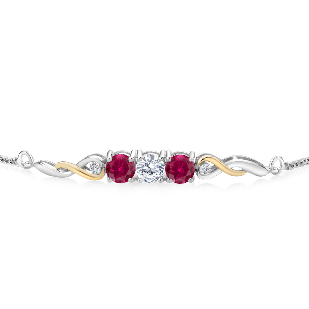 Lab Grown Diamond_Bracelet in 925 Sterling Silver and 10K Yellow Gold