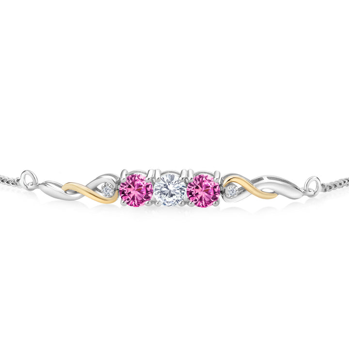 Lab Grown Diamond_Bracelet in 925 Sterling Silver and 10K Yellow Gold