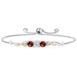 Lab Grown Diamond_Bracelet in 925 Sterling Silver and 10K Yellow Gold