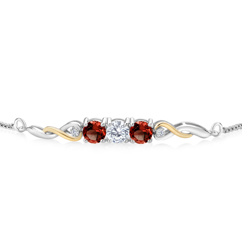 Lab Grown Diamond_Bracelet in 925 Sterling Silver and 10K Yellow Gold