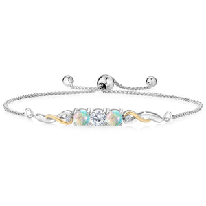 Lab Grown Diamond_Bracelet in 925 Sterling Silver and 10K Yellow Gold