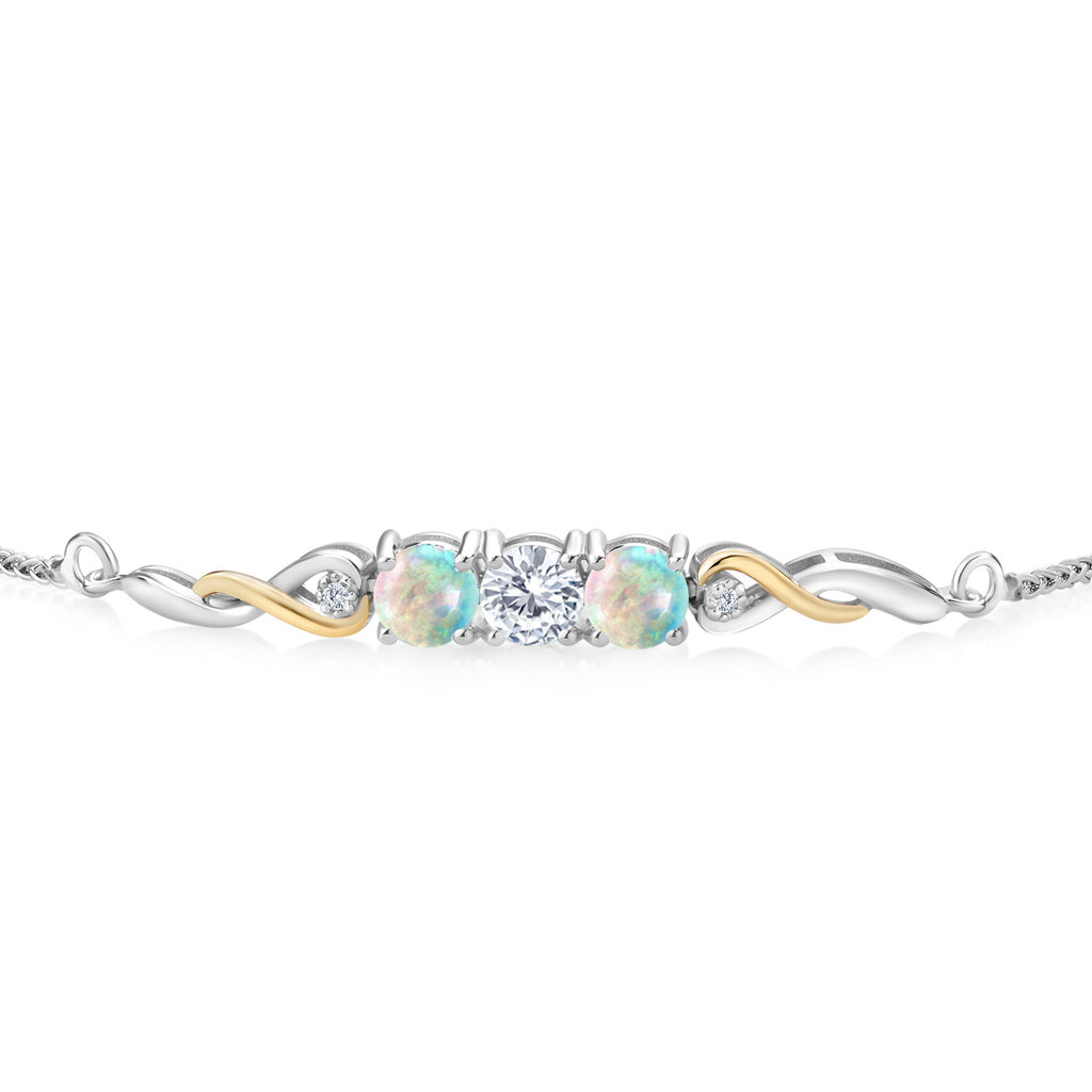 Lab Grown Diamond_Bracelet in 925 Sterling Silver and 10K Yellow Gold