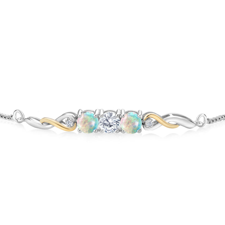 Lab Grown Diamond_Bracelet in 925 Sterling Silver and 10K Yellow Gold