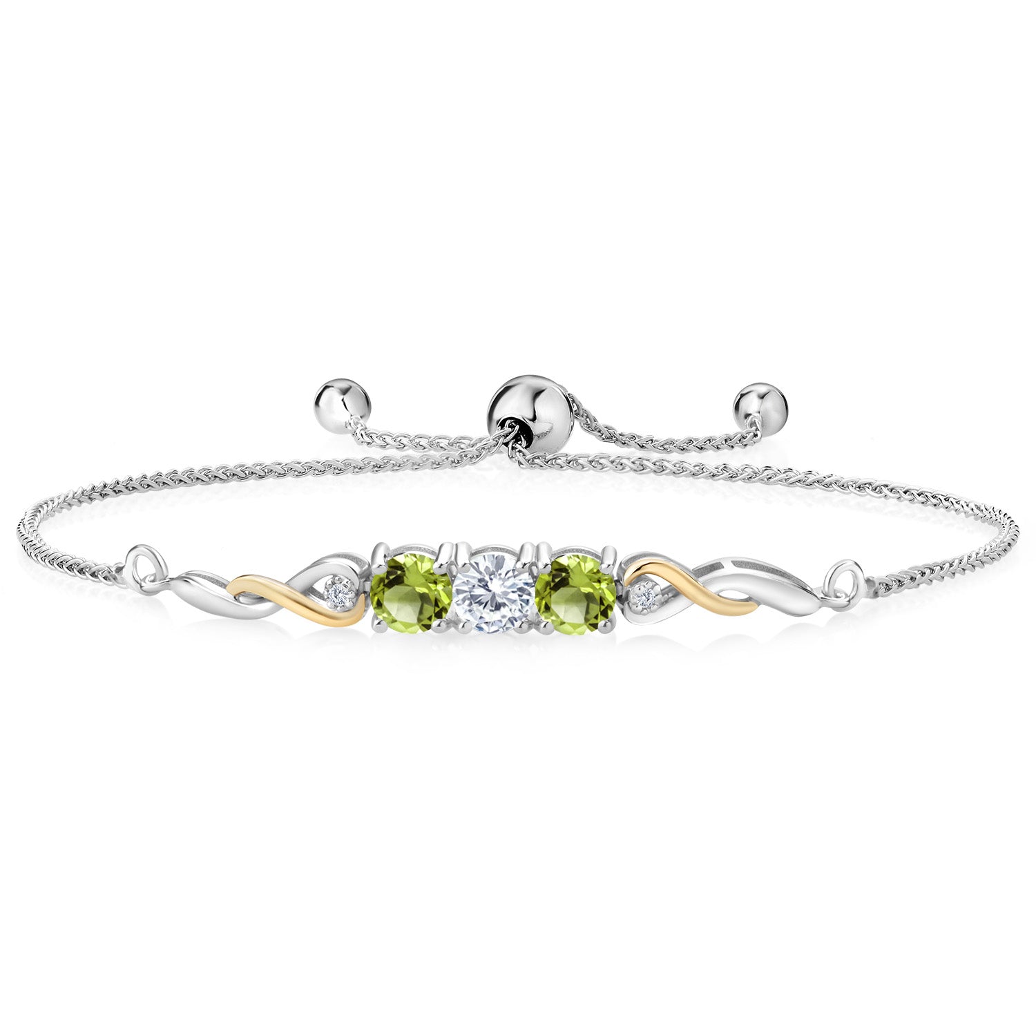 Lab Grown Diamond_Bracelet in 925 Sterling Silver and 10K Yellow Gold