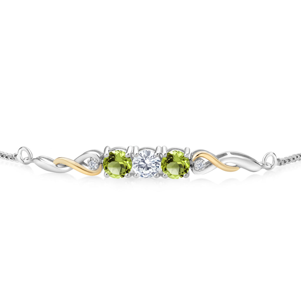 Lab Grown Diamond_Bracelet in 925 Sterling Silver and 10K Yellow Gold