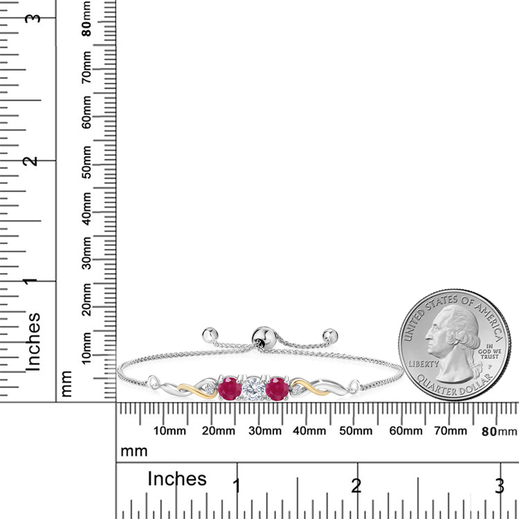 Lab Grown Diamond_Bracelet in 925 Sterling Silver and 10K Yellow Gold