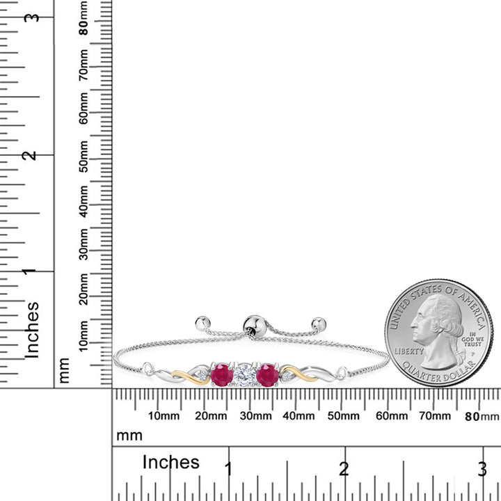 Lab Grown Diamond_Bracelet in 925 Sterling Silver and 10K Yellow Gold