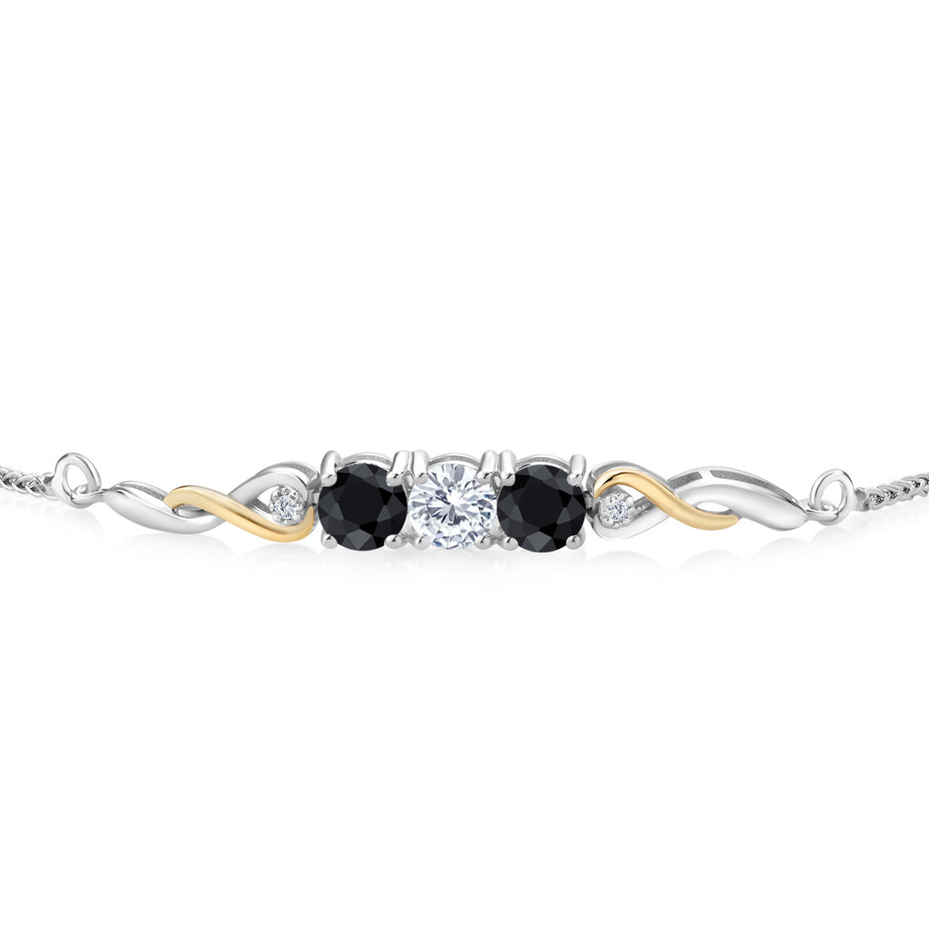Lab Grown Diamond_Bracelet in 925 Sterling Silver and 10K Yellow Gold