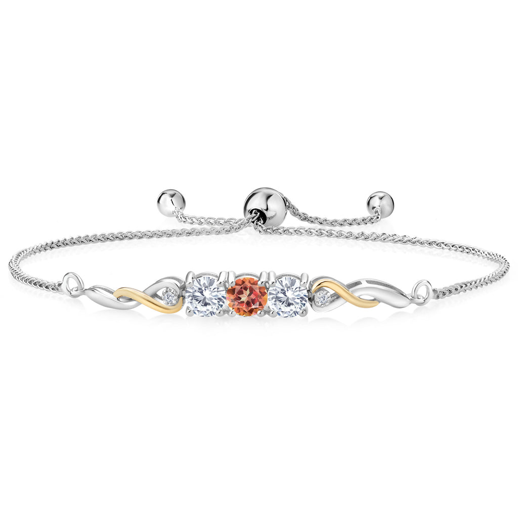 Ecstasy Mystic Topaz_Bracelet in 925 Sterling Silver and 10K Yellow Gold