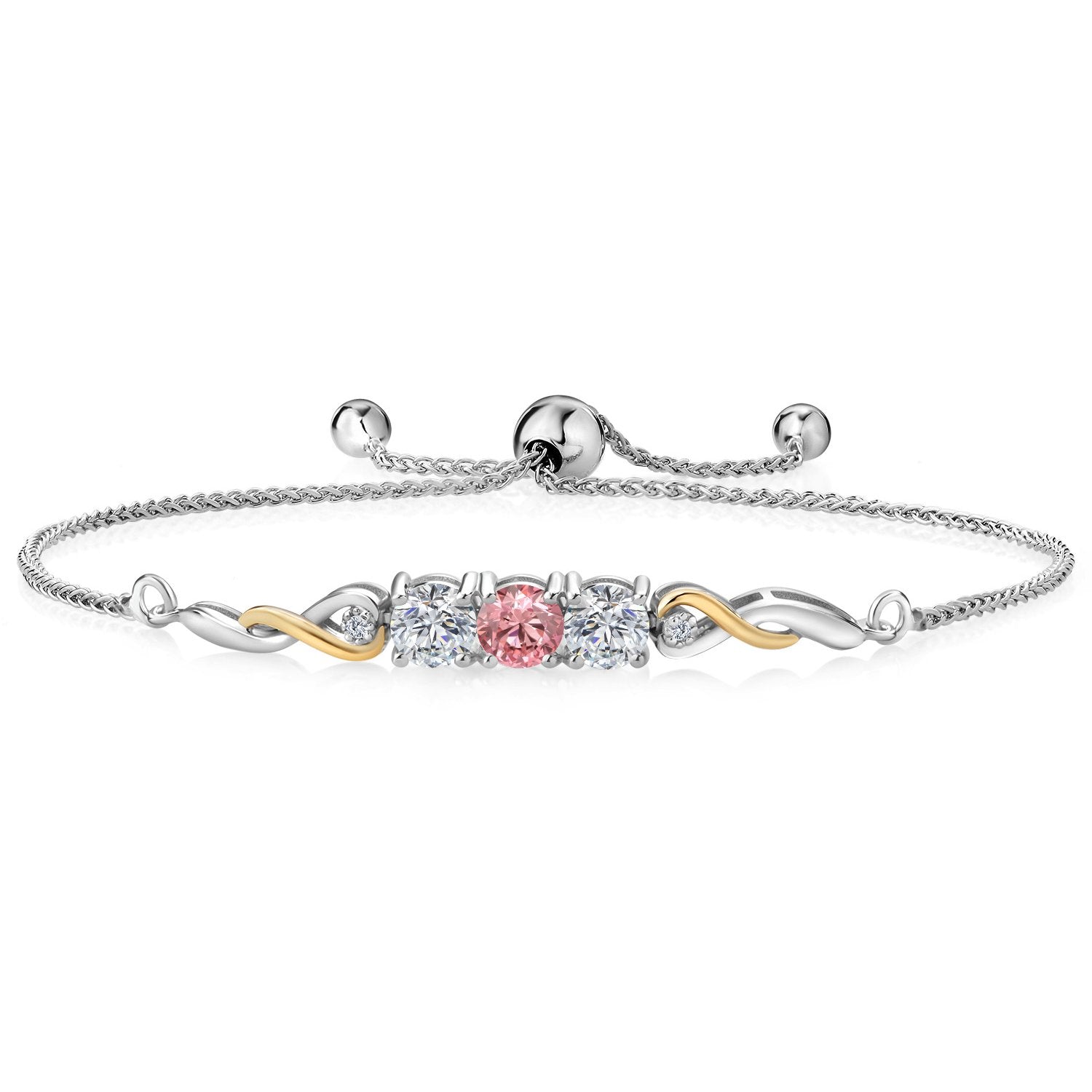 Bracelet in 925 Sterling Silver and 10K Yellow Gold