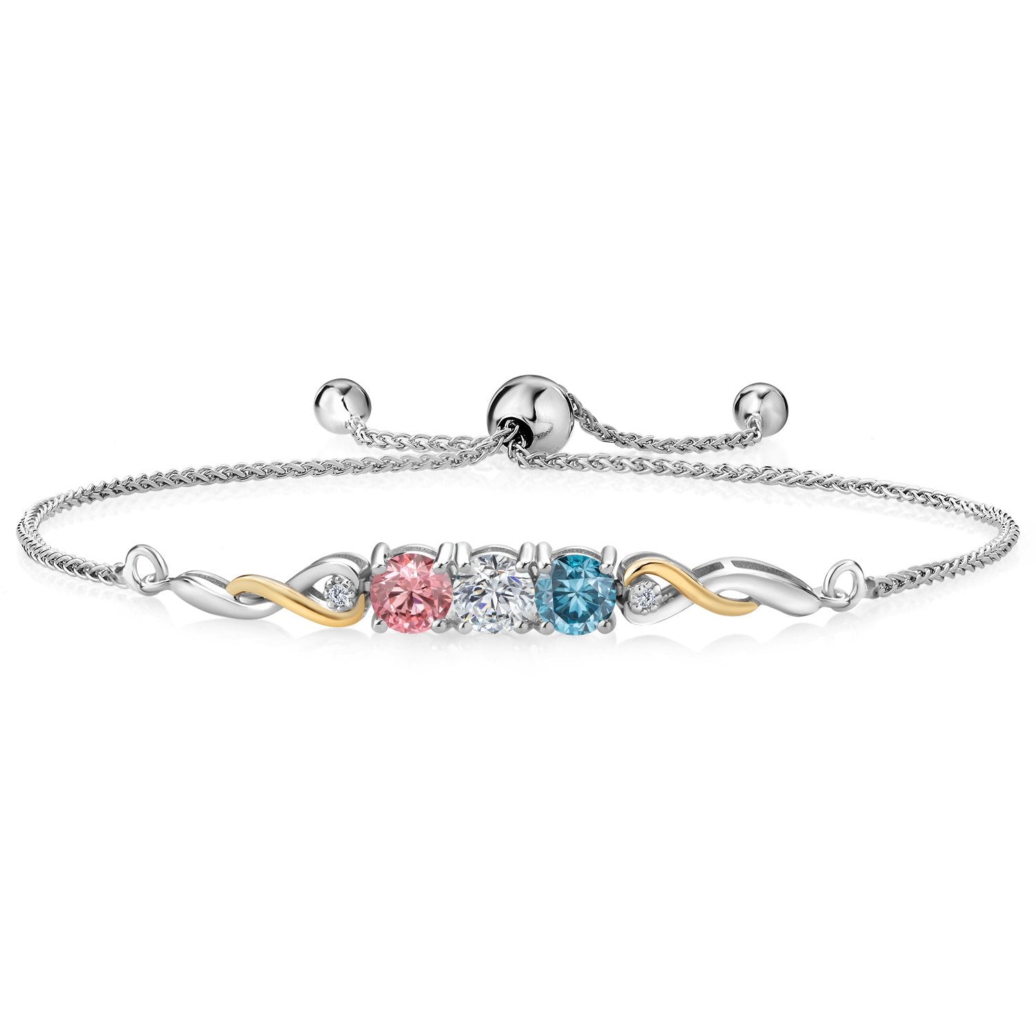 Bracelet in 925 Sterling Silver and 10K Yellow Gold