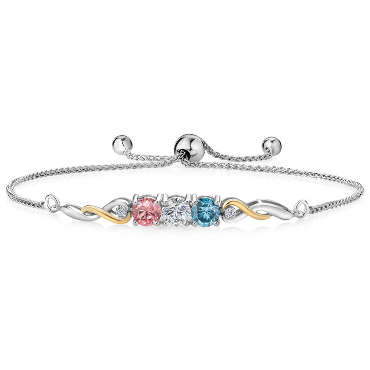 Bracelet in 925 Sterling Silver and 10K Yellow Gold