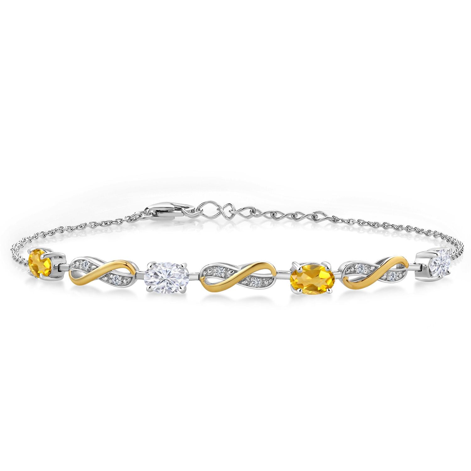 Bracelet in 925 Sterling Silver and 10K Yellow Gold