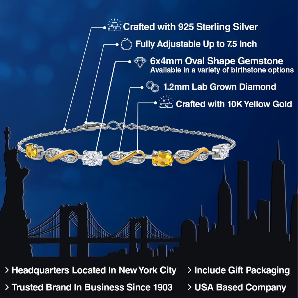Bracelet in 925 Sterling Silver and 10K Yellow Gold