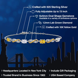 Bracelet in 925 Sterling Silver and 10K Yellow Gold
