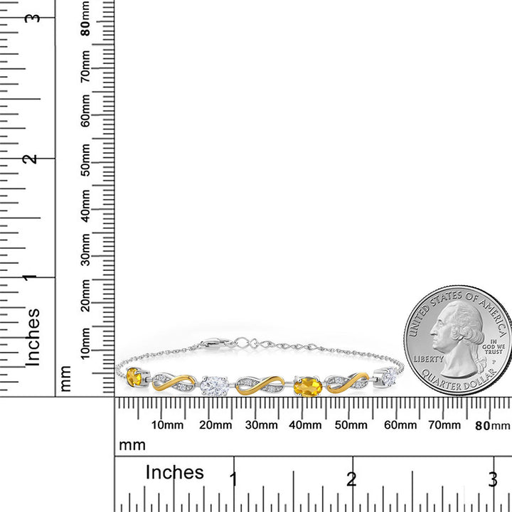 Bracelet in 925 Sterling Silver and 10K Yellow Gold