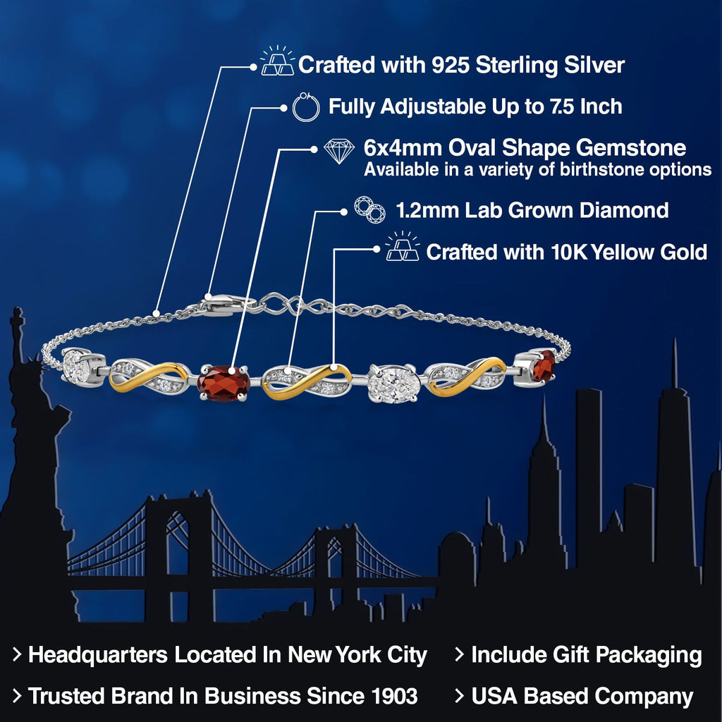 Bracelet in 925 Sterling Silver and 10K Yellow Gold