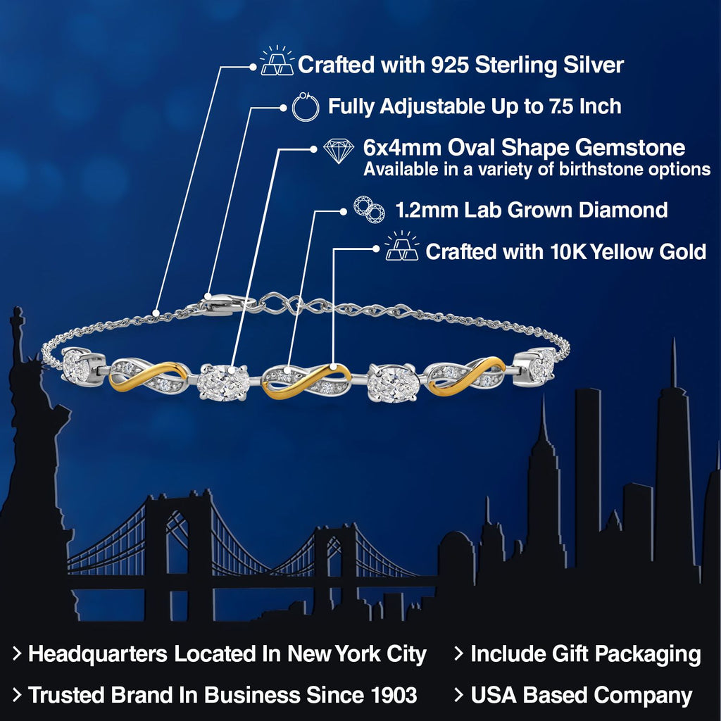 Bracelet in 925 Sterling Silver and 10K Yellow Gold