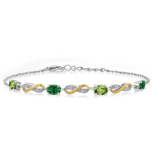 Bracelet in 925 Sterling Silver and 10K Yellow Gold