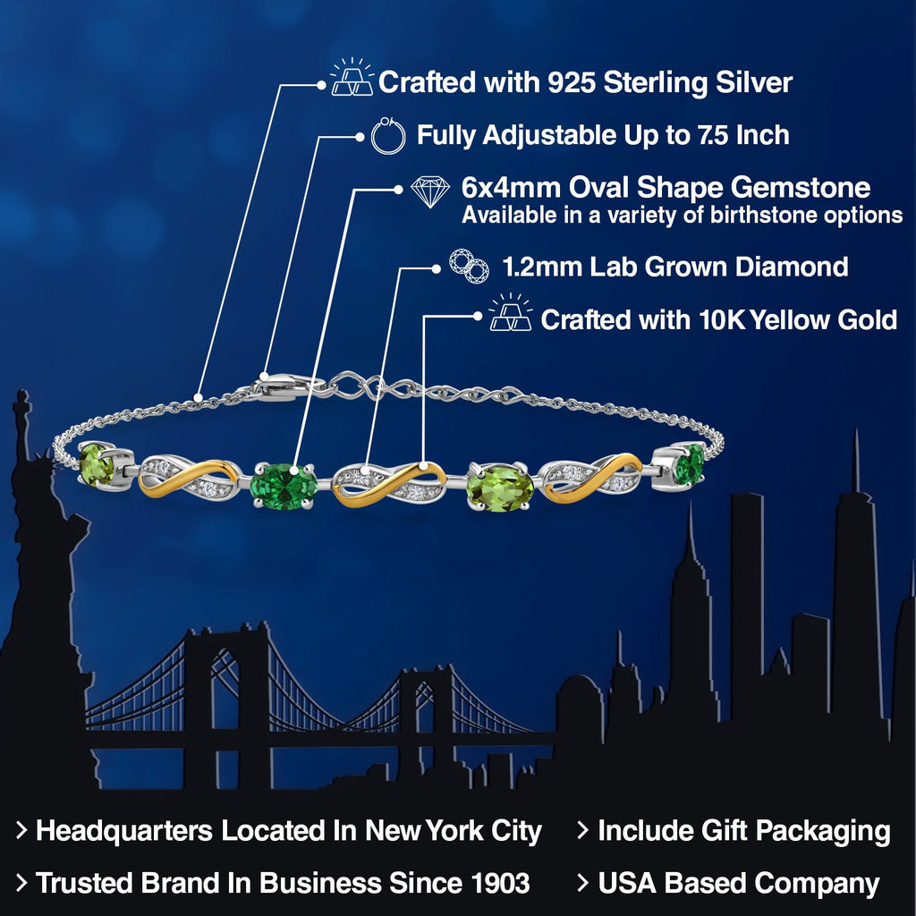 Bracelet in 925 Sterling Silver and 10K Yellow Gold