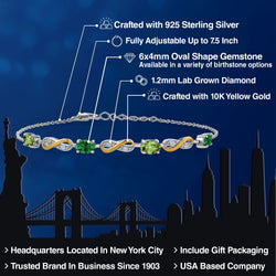 Bracelet in 925 Sterling Silver and 10K Yellow Gold