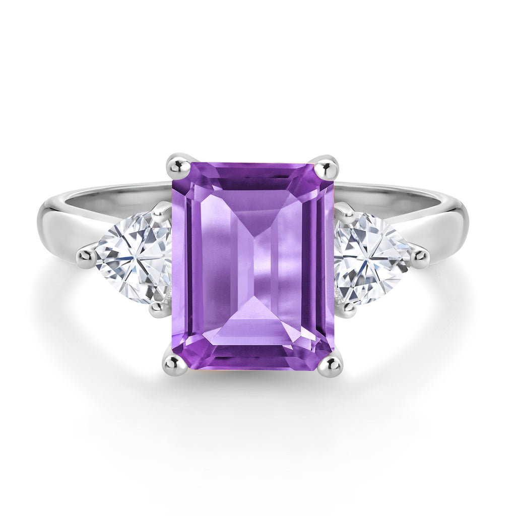 Amethyst - February_7.5_Ring in 10K White Gold