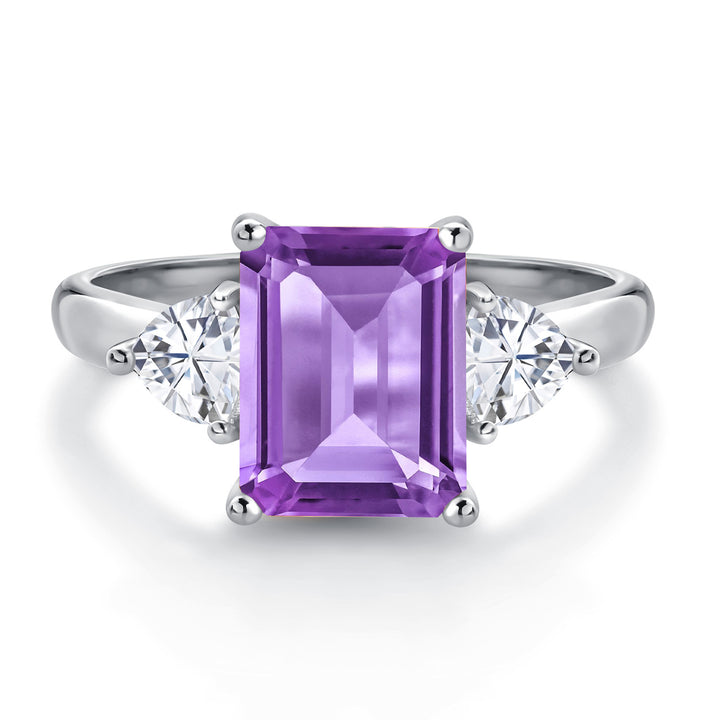 Amethyst - February_7.5_Ring in 10K White Gold