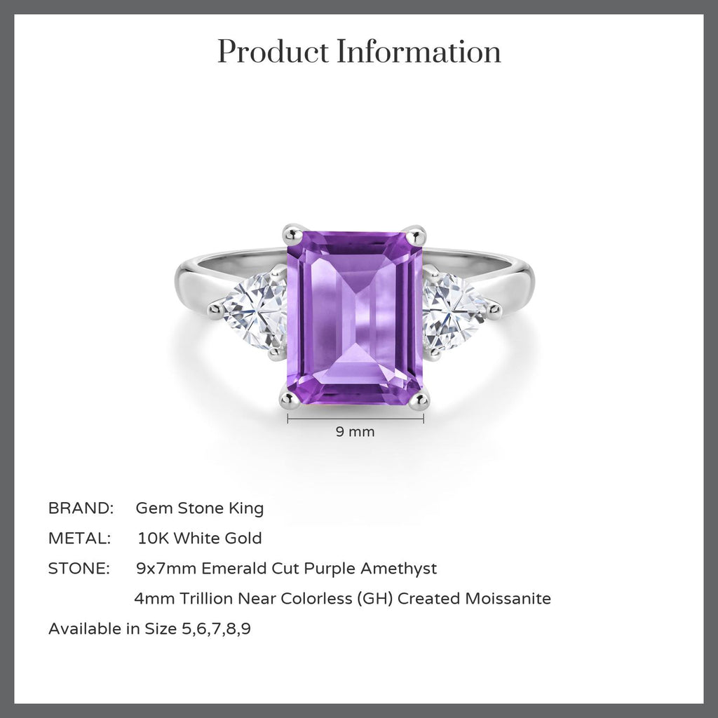 Amethyst - February_7.5_Ring in 10K White Gold