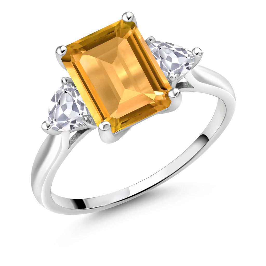 Citrine - November_9_Ring in 10K White Gold
