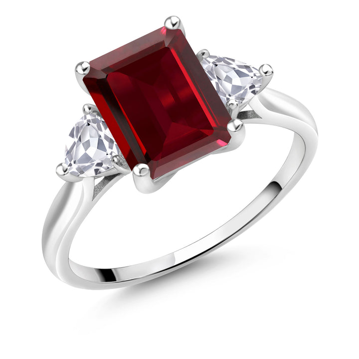 Garnet - January_5_Ring in 10K White Gold
