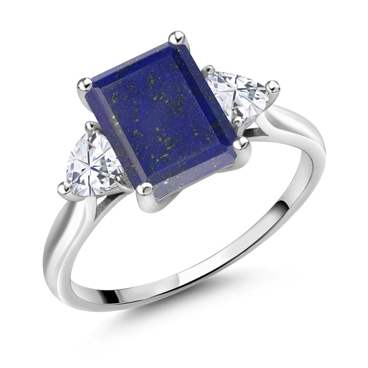Blue Sapphire - September_7_Ring in 10K White Gold