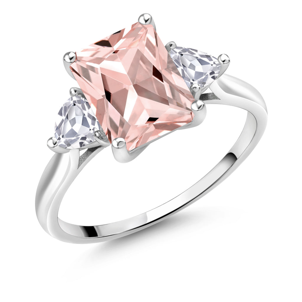 Nano Morganite - October_8_Ring in 10K White Gold