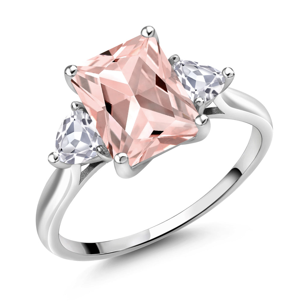 Nano Morganite - October_8_Ring in 10K White Gold