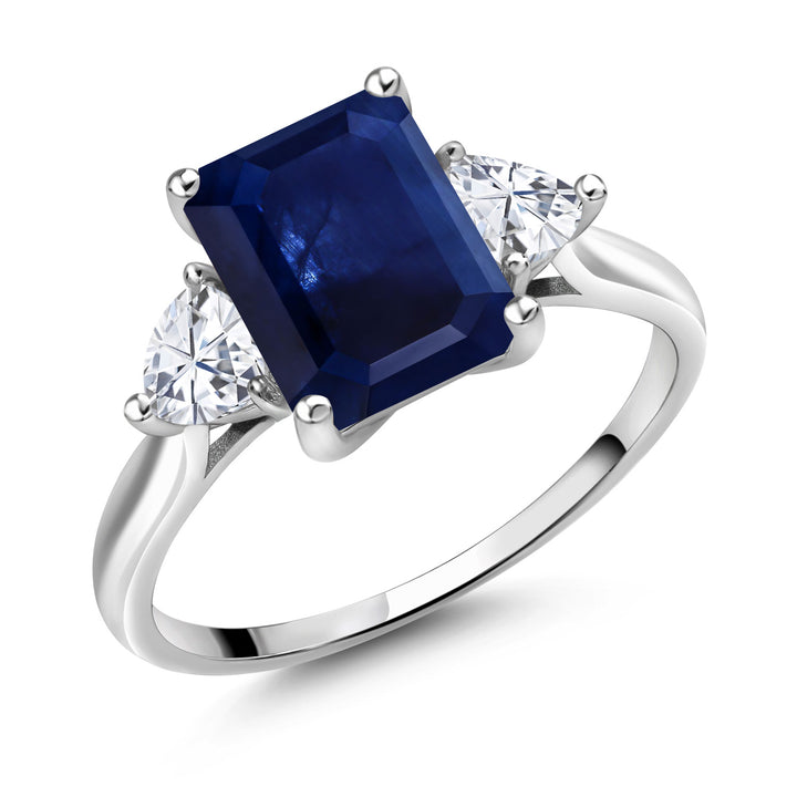 Blue Sapphire - September_6_Ring in 10K White Gold
