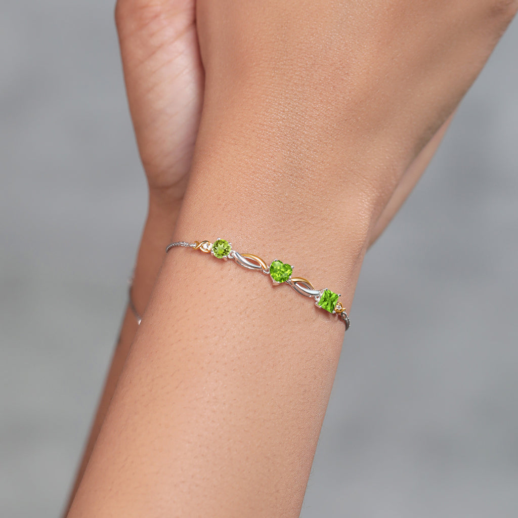 Bracelet in 925 Sterling Silver and 10K Yellow Gold