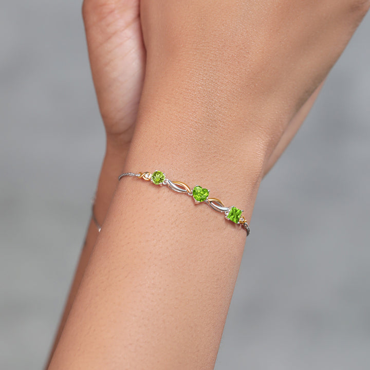 Bracelet in 925 Sterling Silver and 10K Yellow Gold