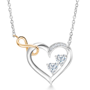 Necklace in 925 Sterling Silver and 10K Yellow Gold