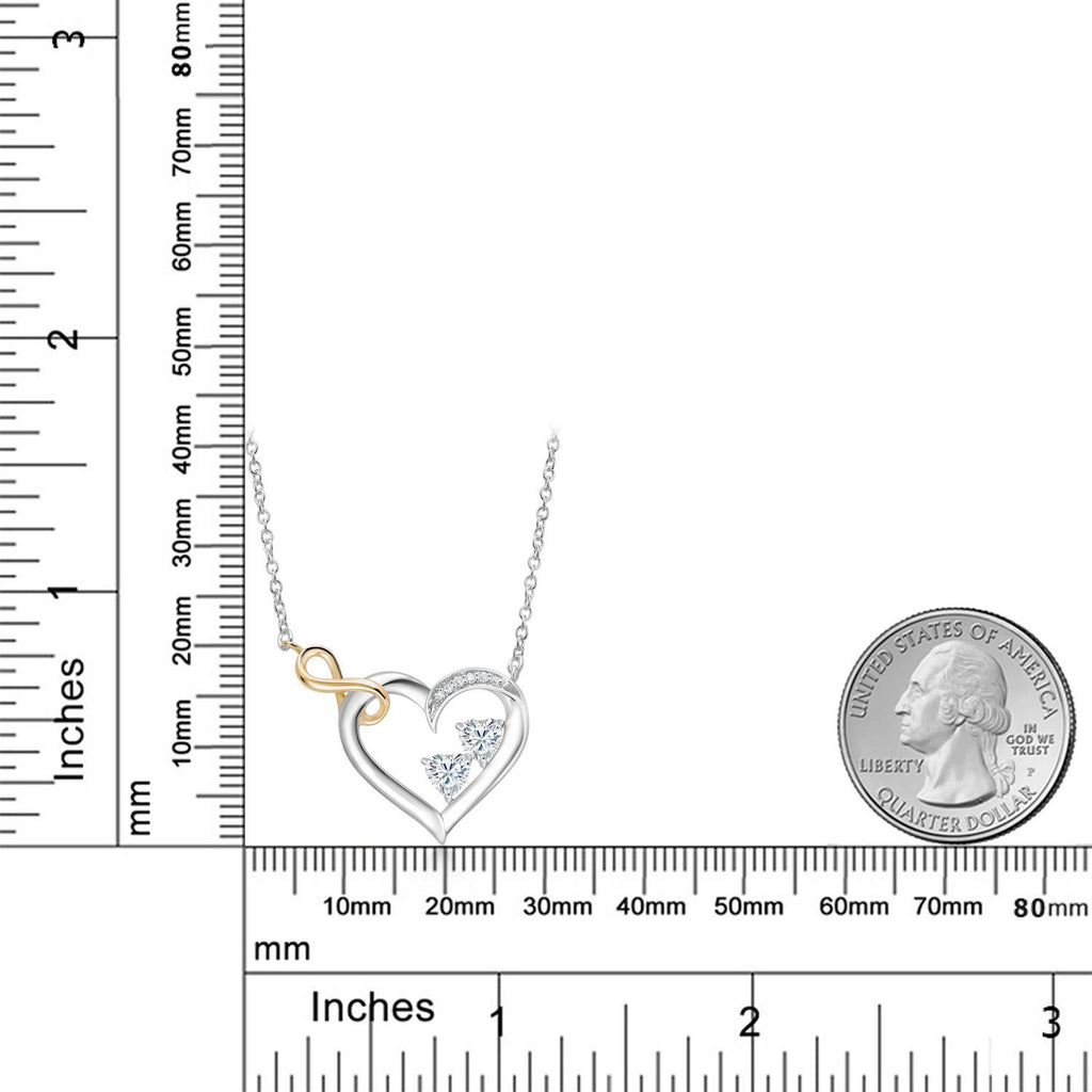 Necklace in 925 Sterling Silver and 10K Yellow Gold