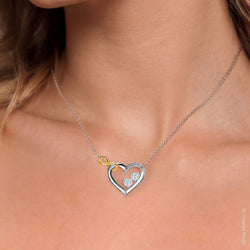 Necklace in 925 Sterling Silver and 10K Yellow Gold