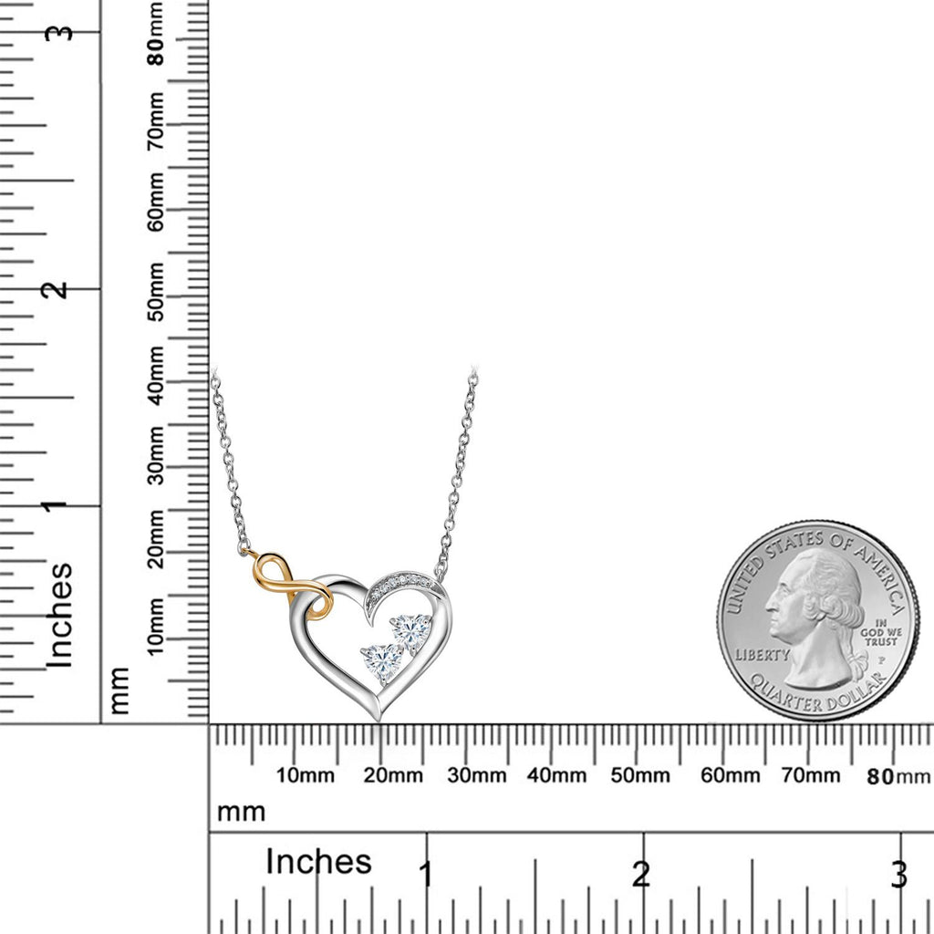 Necklace in 925 Sterling Silver and 10K Yellow Gold