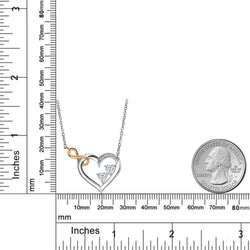 Necklace in 925 Sterling Silver and 10K Yellow Gold