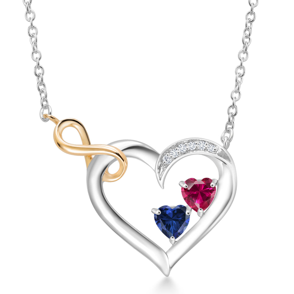 Necklace in 925 Sterling Silver and 10K Yellow Gold