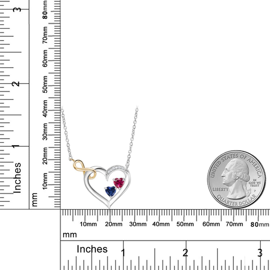 Necklace in 925 Sterling Silver and 10K Yellow Gold