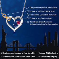 Necklace in 925 Sterling Silver and 10K Yellow Gold