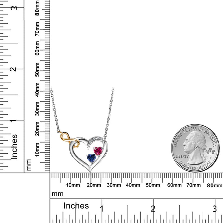 Necklace in 925 Sterling Silver and 10K Yellow Gold