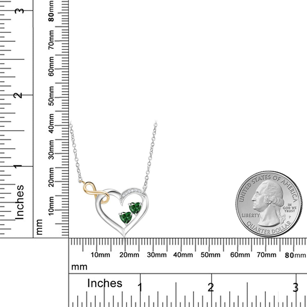Necklace in 925 Sterling Silver and 10K Yellow Gold
