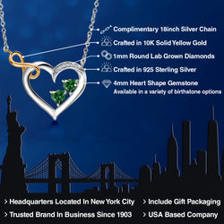 Necklace in 925 Sterling Silver and 10K Yellow Gold