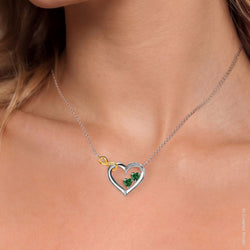 Necklace in 925 Sterling Silver and 10K Yellow Gold