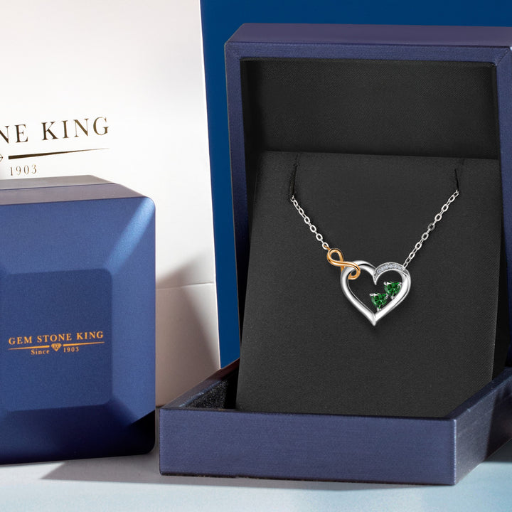 Necklace in 925 Sterling Silver and 10K Yellow Gold