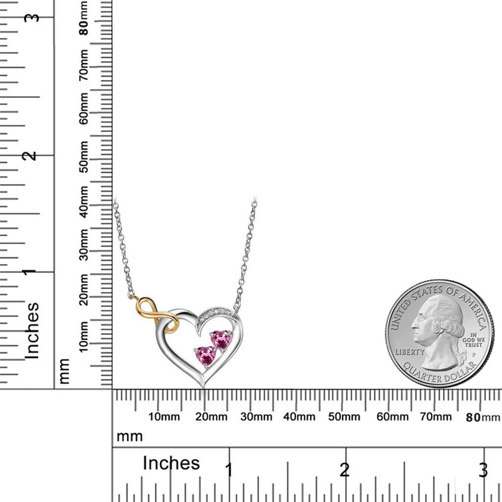 Necklace in 925 Sterling Silver and 10K Yellow Gold
